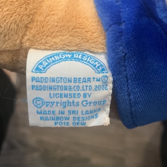 Rainbow Designs Paddington Bear Vintage Plush - Picture 2 of 5